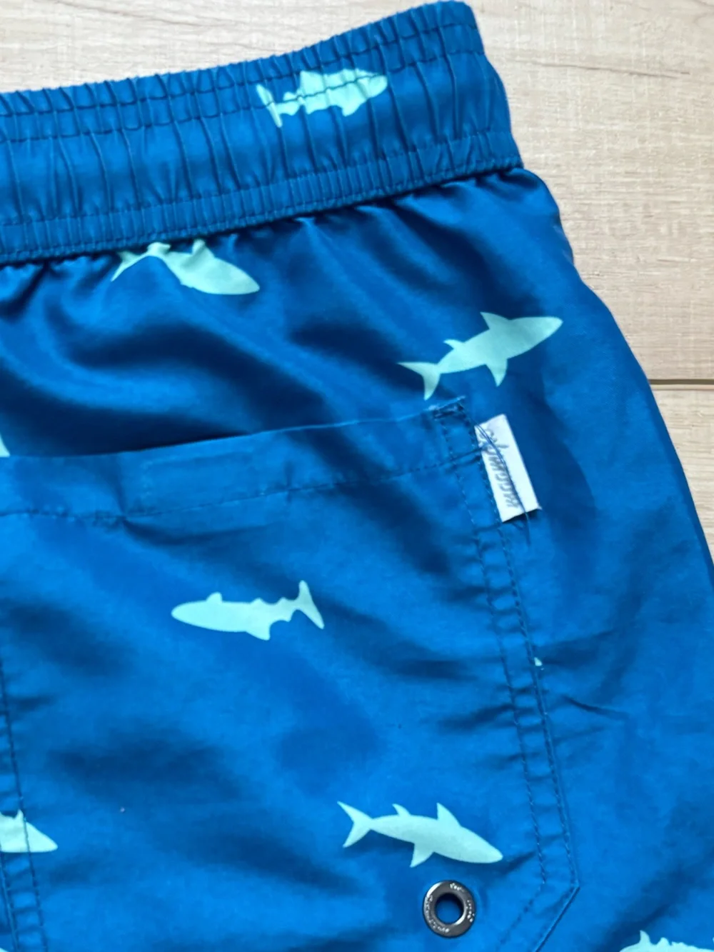 Maamgic Shark Print Swim Trunks